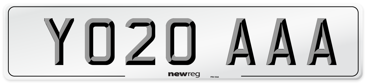 YO20 AAA Number Plate from New Reg